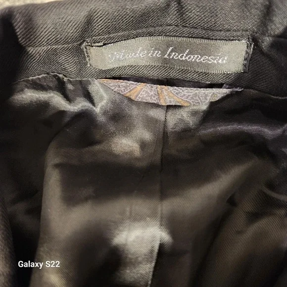 Lauren Ralph‎ Lauren Blazer Mens 44R Black 100% Wool 2 Button Notch Lapel Lined